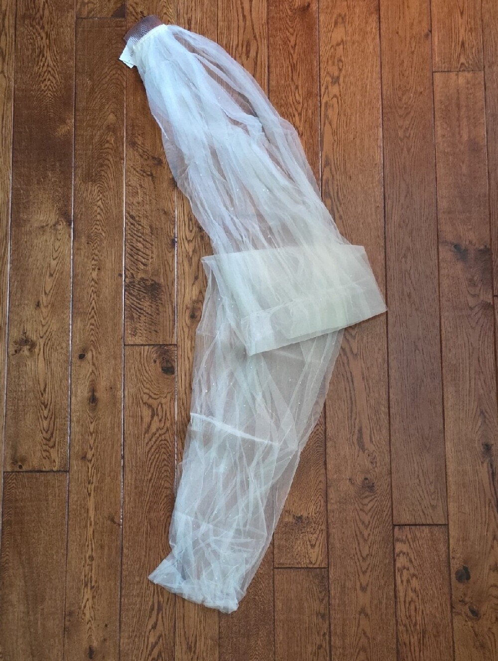 David's Bridal Ivory Wedding Veil with Subtle Sparkle